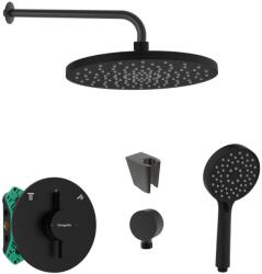 SANITINO - Zuhanyszett csapteleppel és Hansgrohe rejtett testtel, kielle kiegészítőkkel, matt fekete SANI21HKK404 (SANI21HKK404)