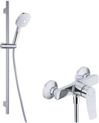 kielle Nefia - Zuhanyszett csapteleppel, rúddal, tömlővel és zuhanyfejjel, króm 20627SN80 (20627SN80)