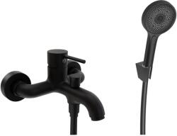 kielle Oudee - Kádcsaptelep tartozékokkal, matt fekete 10302SN14 (10302SN14)