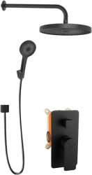 kielle Vega - Zuhanyszett rejtett csapteleppel, 2 készülékhez, tartozékokkal és testtel, matt fekete 20618SP44 (20618SP44)