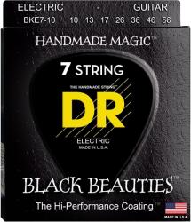 DR Strings Black Beauties BKE7-10 Elektromos gitárhúrok (BKE7-10)