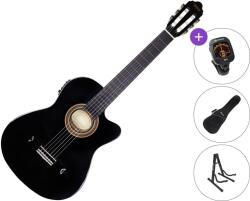 Valencia VC104TCE SET 4/4 Black Elektro-klasszikus gitár