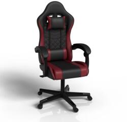 Juskys Ergonomikus gamer szék fekete/piros párnákkal (301805)