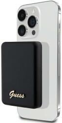 GUESS Powerbank Indukciós 5W GUPBM3ALGSGK 3000 mAh Fekete MagSafe Metal Script Logo MagSafe Metal Script Logo