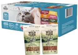 marka niezdefiniowana Frendi tasak macskáknak hús ízek szószban 48x100g + WILD FARM macskaeledel 2x50g