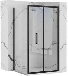 Rea Cabina de dus patrata cu usa pliabila Rea Rapid Fold 100x100 negru (KPL-09906)