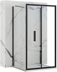 Rea Cabina de dus de perete Rapid Fold Negru 90x100cm, Rea (KPL-09915)