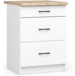 Akord Oliwia 60 cm Álló Konyhai Fiókos Szekrény Fehér