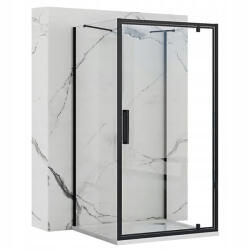 Rea Cabina de dus de colt Rapid Swing Negru 120x100cm, Rea (KPL-009963)