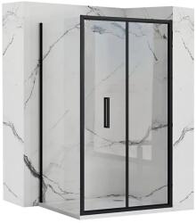 Rea Cabina de dus dreptunghiulara cu usa pliabila Rea Rapid Fold 80x100 negru (KPL-09900)