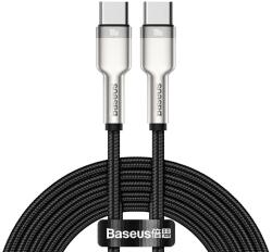 Baseus Cafule Adatkábel Type-C-Type-C, 100W, PD Gyorstöltő, 200 cm, Cipőfűző Fekete