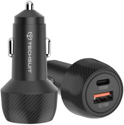 Techsuit C7 Fast Charge USB-A + USB-C 48W Negru (KF2354727)