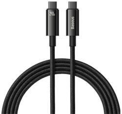 Baseus Tungsten Gold Adatkábel Type-C-Type-C, 240W, PD Gyorstöltő, 200 cm, Törésgátló Fekete