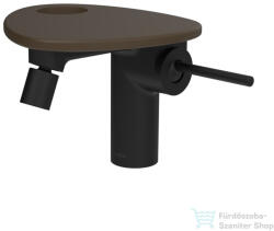 Laufen ADA bidé csaptelep lyukas polccal, click-clack leeresztővel, PVD matt fekete/caffe matt HF506710514000 (HF506710514000)