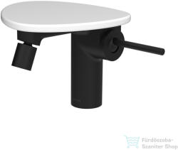 Laufen ADA bidé csaptelep polccal, click-clack leeresztővel, PVD matt fekete/matt fehér HF506710512060 (HF506710512060)