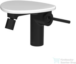Laufen ADA bidé csaptelep polccal, click-clack leeresztővel, PVD matt fekete/fényes fehér HF506710511060 (HF506710511060)