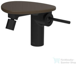 Laufen ADA bidé csaptelep polccal, click-clack leeresztővel, PVD matt fekete/caffe matt HF506710514060 (HF506710514060)