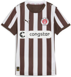 PUMA Női Futball Rövid Ujjú Póló Fc St. Pauli 25/26 Heimtrikot Espresso Brown White barna|fehér
