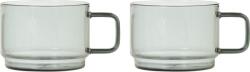 AdHoc Cești de cafea Impact, 300 ml, transparente gri, set 2 buc (AH-TK81)