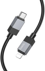  Cable USB C to Lightning Hoco PD 27W 1 m X110 black (6942007646741)