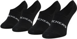 Skechers Uniszex zokni, Skechers 2PPK Mesh Ventilation Footies Socks, fekete 39 fekete