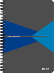 Leitz Caiet de birou LEITZ Office, carton laminat, coperta flexibila, A5, 90 coli, cu spira, dict, albastr (L-44590035)