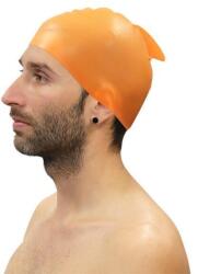 SOFTEE 10 darab szilikon úszósapka uszonnyal - Senior narancssárga
