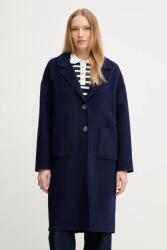 Benetton gyapjú kabát sötétkék, 28F7DN082 - sötétkék M