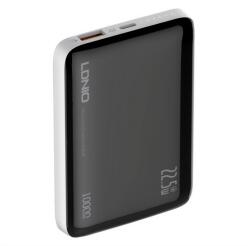 LDNIO Vésztöltő USB+Type-C Aljzat 10000 mAh, 22.5W, 3A, PD Gyorstöltő, LED Jelzés Fekete