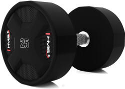 HMS Poliuretán súlyzó CPU HMS HPC 25 KG fekete|szürke