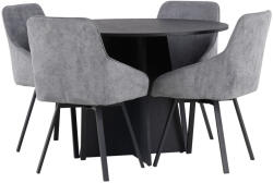  Étkezőgarnitúra Dallas 4325 (Sötétszürke + Fekete)