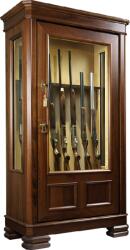 Arme si munitie Dulap 15 arme cu vitrina si compartiment pentru munitie, invelit in lemn masiv, Prestige (PRES23)