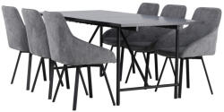  Étkezőgarnitúra Dallas 3963 (Szürke + Fekete)