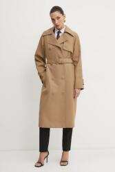 Michael Kors balonkabát gyapjúkeverékből bézs, átmeneti, kétsoros gombolású, MR520EXBQZ - bézs XL