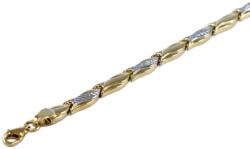 Ékszershop Bicolor arany vésett karlánc (1314017)