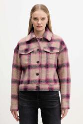 Tommy Jeans dzseki gyapjúkeverékből - rózsaszín XL