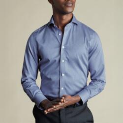 Charles Tyrwhitt Royal blue puppytooth non-iron twill cutaway slim fit - Extra Slim fit | 42 | 89 (Standard)