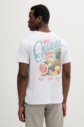 Guess póló vászonkeverékből fehér, mintás, M5GI21 KCT41 - fehér S