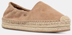 BOSS espadrilles velúrból Madeira barna, platformos, 50542344 - barna Női 41