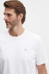 Guess pamut póló fehér, férfi, sima, M4YI0A KCCM1 - fehér S