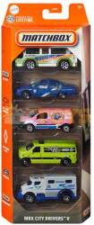 Mattel Set 5 mașinuțe metalice MBX City Drivers V JBX21 - Mattel (JBX21)