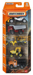 Mattel Set 5 mașinuțe metalice MBX Construction JBX34 - Mattel (JBX34)