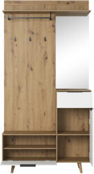  Előszoba bútor szett Artisan tölgy / fehér színkombinációban - NORDIC A (wipPUNAPR21DABBDC5020)