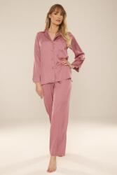 De Lafense Cordelia hosszú szaténpizsama, antik rózsaszín, XL