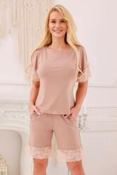 Kalimo Alor rövid luxus női pizsama, bézs, L