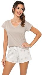 Donna Sandi pamutpizsama, rövid, bézs, S