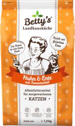 Betty's Felnőtt száraz macskatáp - Csirke és kacsa - 1, 40 kg