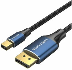 Vention Cablu video Vention, miniDisplayPort(T) la DisplayPort(T), 2m, rezolutie 8K la 60Hz/4K la 120Hz, PVC, negru/albastru, HCFLH (timbru verde 0.08 lei) - 6922794772298 (HCFLH)