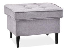 VOX bútor MALMO puff, púder melange-fekete