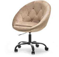 Vox bútor SALA 4 beige plüss forgófotel, görgős talp